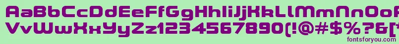 ASpaceBlackDemo Font – Purple Fonts on Green Background