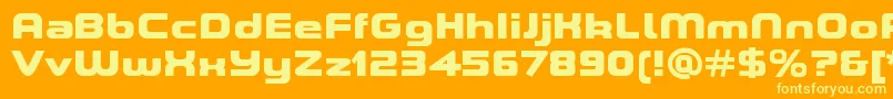 ASpaceBlackDemo Font – Yellow Fonts on Orange Background