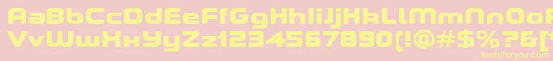 フォントASpaceBlackDemo – 黄色のフォント、ピンクの背景