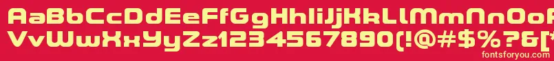ASpaceBlackDemo Font – Yellow Fonts on Red Background