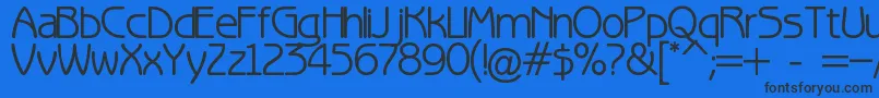 Fun Font – Black Fonts on Blue Background