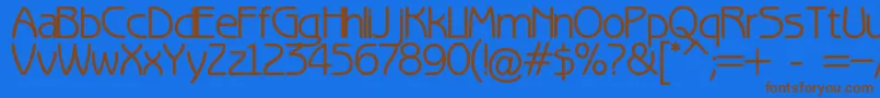 Fun Font – Brown Fonts on Blue Background