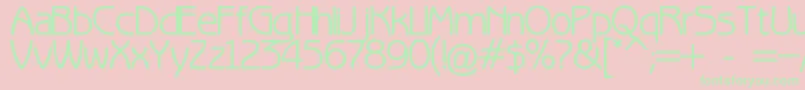 Fun Font – Green Fonts on Pink Background