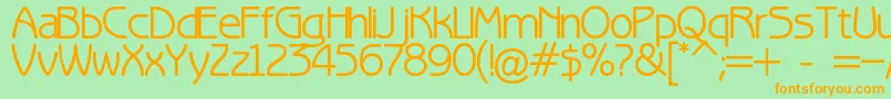 Fun Font – Orange Fonts on Green Background