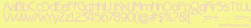 Fun Font – Pink Fonts on Yellow Background