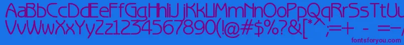 Fun Font – Purple Fonts on Blue Background