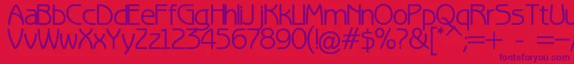 Fun Font – Purple Fonts on Red Background