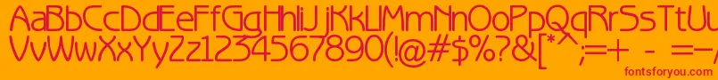 Fun Font – Red Fonts on Orange Background