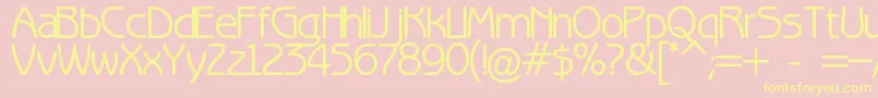 Fun Font – Yellow Fonts on Pink Background
