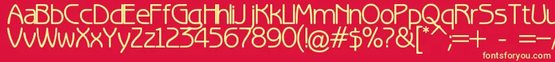 Fun Font – Yellow Fonts on Red Background