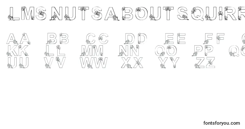 Fuente LmsNutsAboutSquirrels - alfabeto, números, caracteres especiales