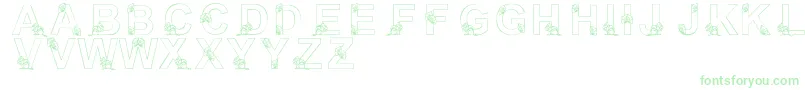 LmsNutsAboutSquirrels Font – Green Fonts on White Background