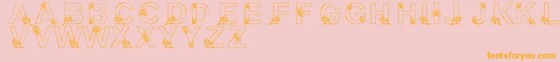 LmsNutsAboutSquirrels Font – Orange Fonts on Pink Background