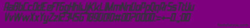 フォントJolanaItalic – 紫の背景に黒い文字