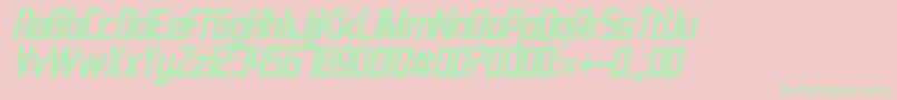 JolanaItalic Font – Green Fonts on Pink Background