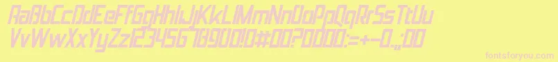 JolanaItalic Font – Pink Fonts on Yellow Background