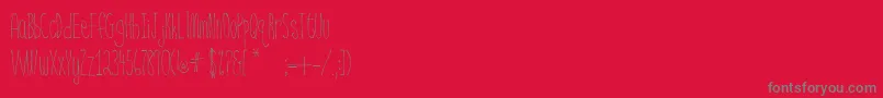 BsdNantucket Font – Gray Fonts on Red Background