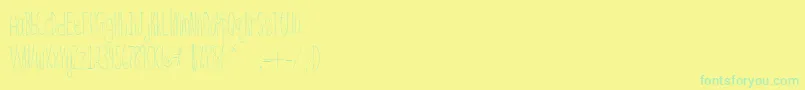BsdNantucket-Schriftart – Grüne Schriften auf gelbem Hintergrund