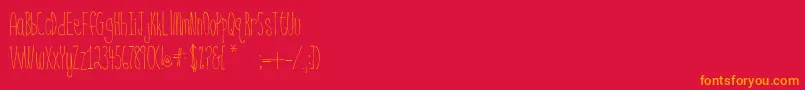 BsdNantucket Font – Orange Fonts on Red Background