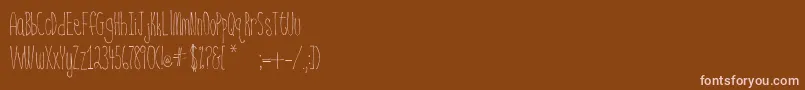 BsdNantucket Font – Pink Fonts on Brown Background