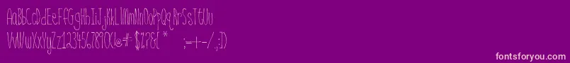 Шрифт BsdNantucket – розовые шрифты на фиолетовом фоне
