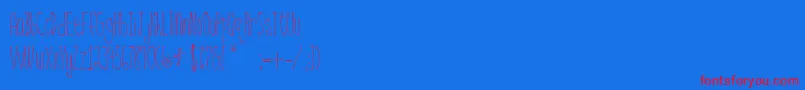 フォントBsdNantucket – 赤い文字の青い背景