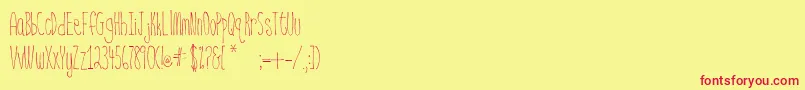 BsdNantucket Font – Red Fonts on Yellow Background