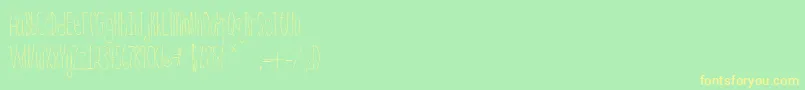 BsdNantucket-Schriftart – Gelbe Schriften auf grünem Hintergrund