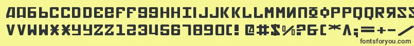 SovietXExpanded Font – Black Fonts on Yellow Background