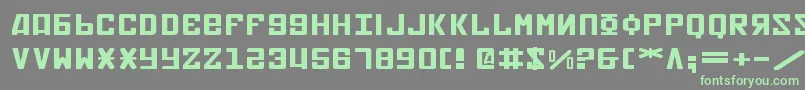 SovietXExpanded Font – Green Fonts on Gray Background