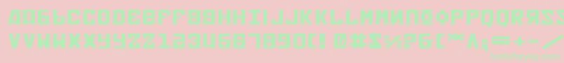 SovietXExpanded Font – Green Fonts on Pink Background