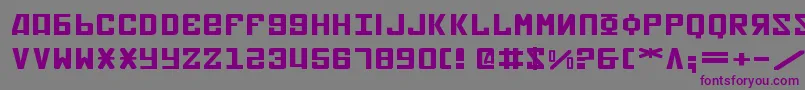 SovietXExpanded Font – Purple Fonts on Gray Background