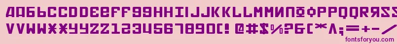 SovietXExpanded Font – Purple Fonts on Pink Background