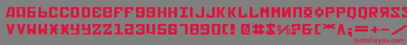 SovietXExpanded Font – Red Fonts on Gray Background