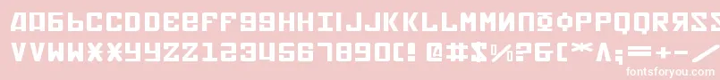 SovietXExpanded Font – White Fonts on Pink Background