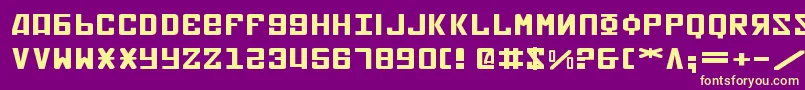 SovietXExpanded Font – Yellow Fonts on Purple Background