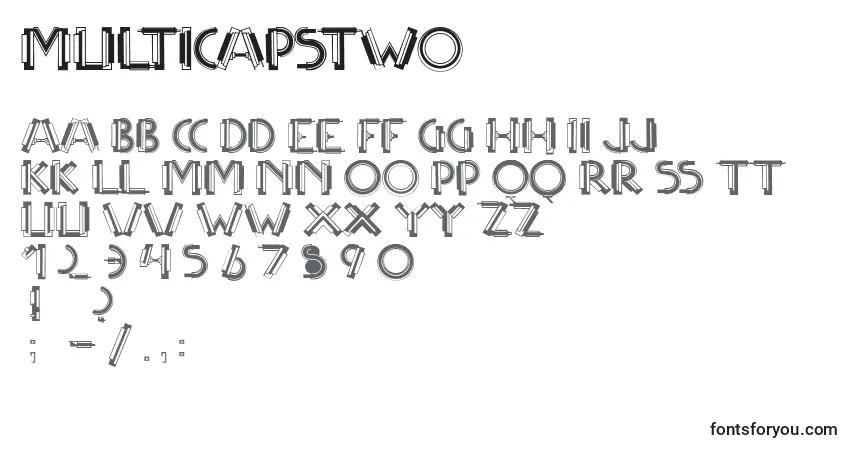 Шрифт Multicapstwo – алфавит, цифры, специальные символы