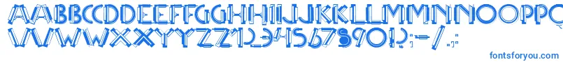 Multicapstwo-Schriftart – Blaue Schriften