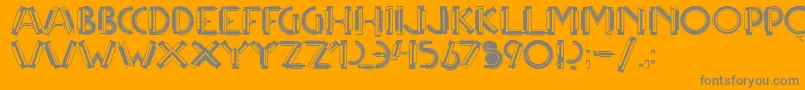 Multicapstwo-Schriftart – Graue Schriften auf orangefarbenem Hintergrund