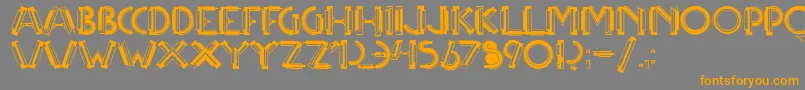 Multicapstwo Font – Orange Fonts on Gray Background