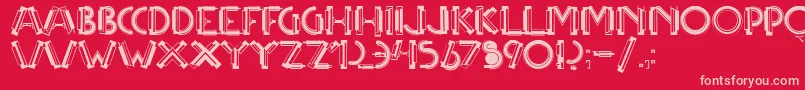 Fonte Multicapstwo – fontes rosa em um fundo vermelho