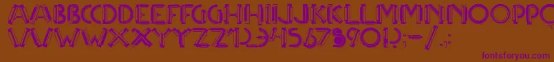 Multicapstwo Font – Purple Fonts on Brown Background