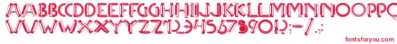 Multicapstwo Font – Red Fonts on White Background