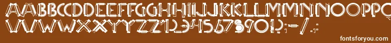 Multicapstwo Font – White Fonts on Brown Background