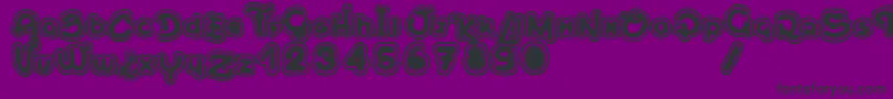 MontRoyal Font – Black Fonts on Purple Background