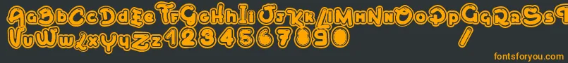MontRoyal Font – Orange Fonts on Black Background