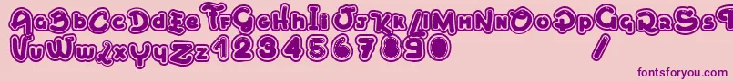 MontRoyal Font – Purple Fonts on Pink Background