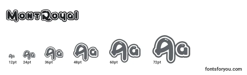 MontRoyal Font Sizes