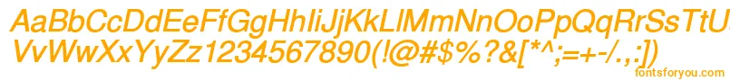 InuktitutsskBolditalic Font – Orange Fonts on White Background