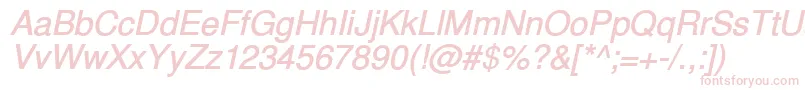 InuktitutsskBolditalic Font – Pink Fonts on White Background